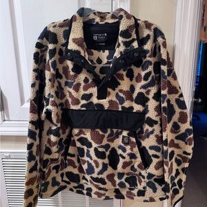 Carhartt Tan and Black Patterned Fleece Pullover